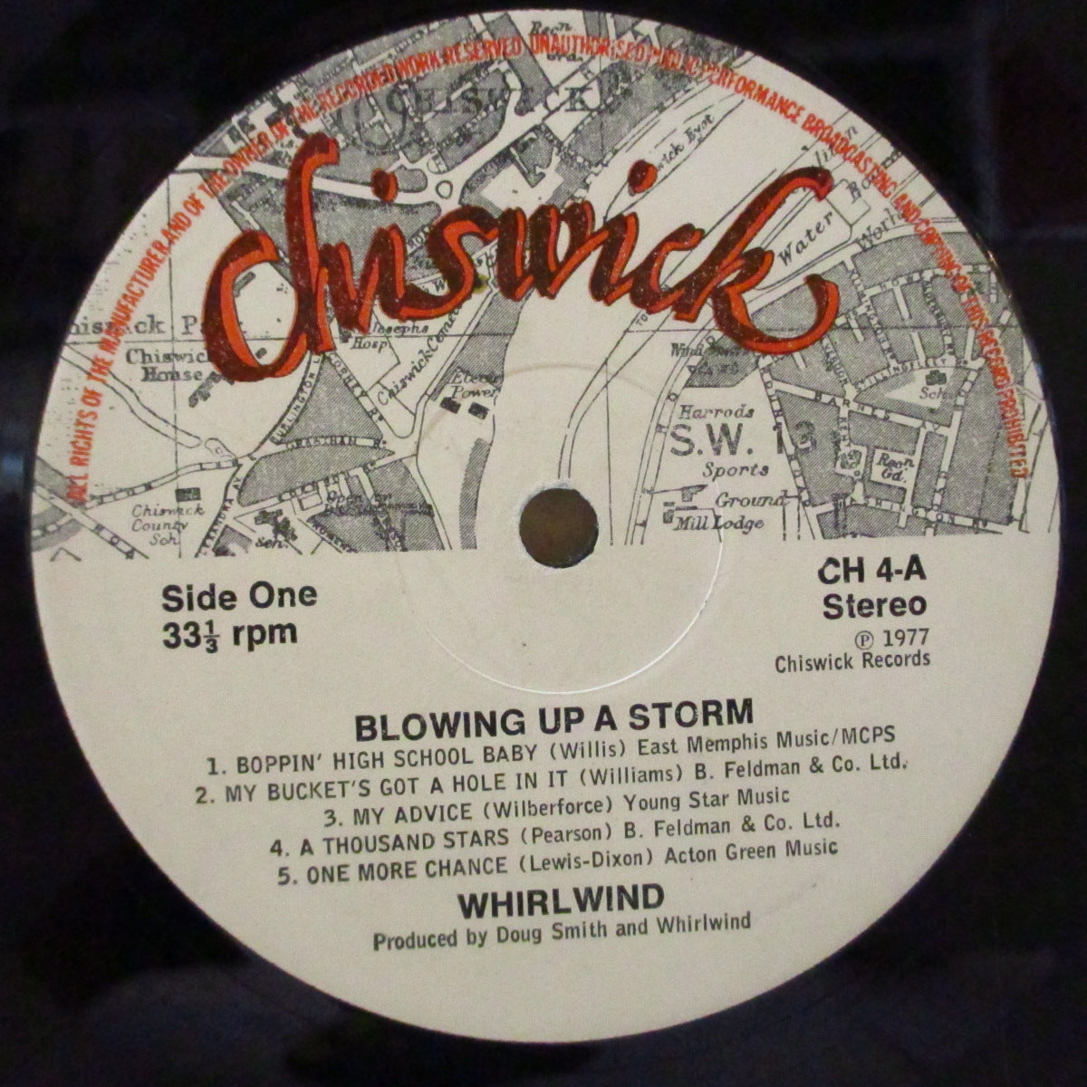 WHIRLWIND (ワールウィンド) - Blowing Up A Storm (UK オリジナル 10インチ+表面コーティングジャケ)