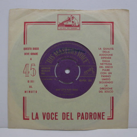 ELVIS PRESLEY (エルヴィス・プレスリー) - Baby Let's Play House (UK HMV Orig.7"+CS)