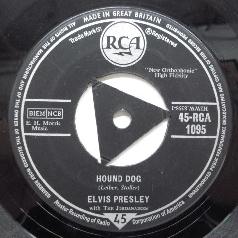 ELVIS PRESLEY (エルヴィス・プレスリー) - Hound Dog (UK '58 RCA 2nd Press 7"+CS)