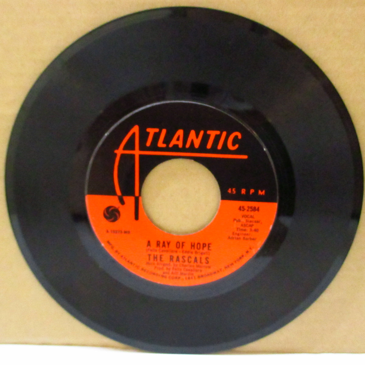 RASCALS (ラスカルズ) - A Ray Of Hope (US '68 オリジナル 7インチ)