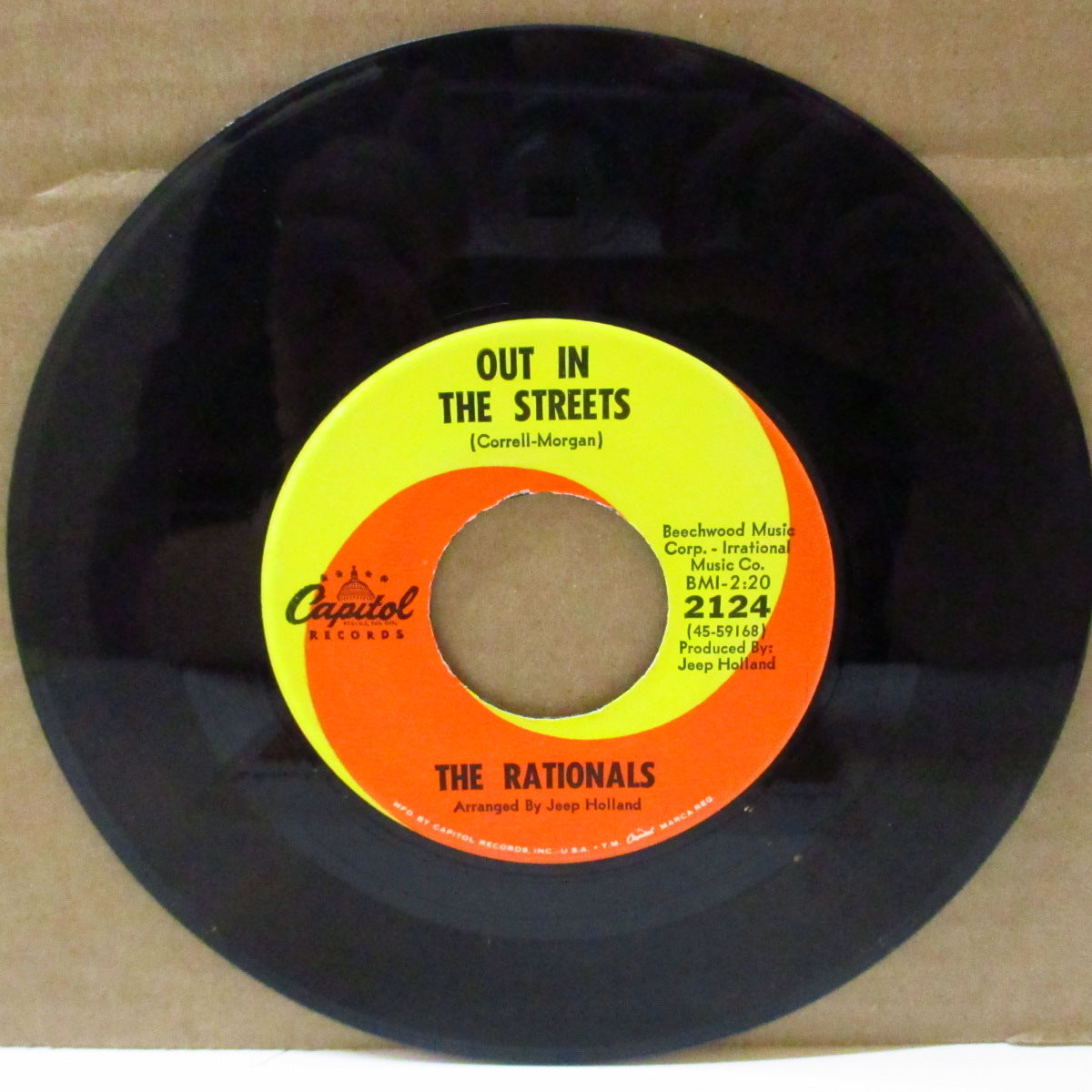RATIONALS, THE (ザ・ラショナルズ) - Out In The Streets (US '68 キャピトル社再発7インチ)ガレージ・ティティシェイク!