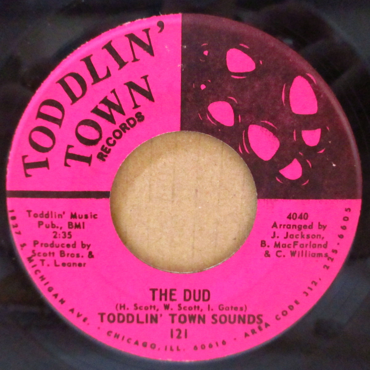 TODDLIN' TOWN SOUNDS (トドリン・タウン・サウンズ) - It's Your Thing / The Dud (US '69 オリジナル「黒・ピンク・ラベ ver」 7インチ)アイズレー・ブラザーズ ファンク名曲のキラー・インスト・カヴァ!