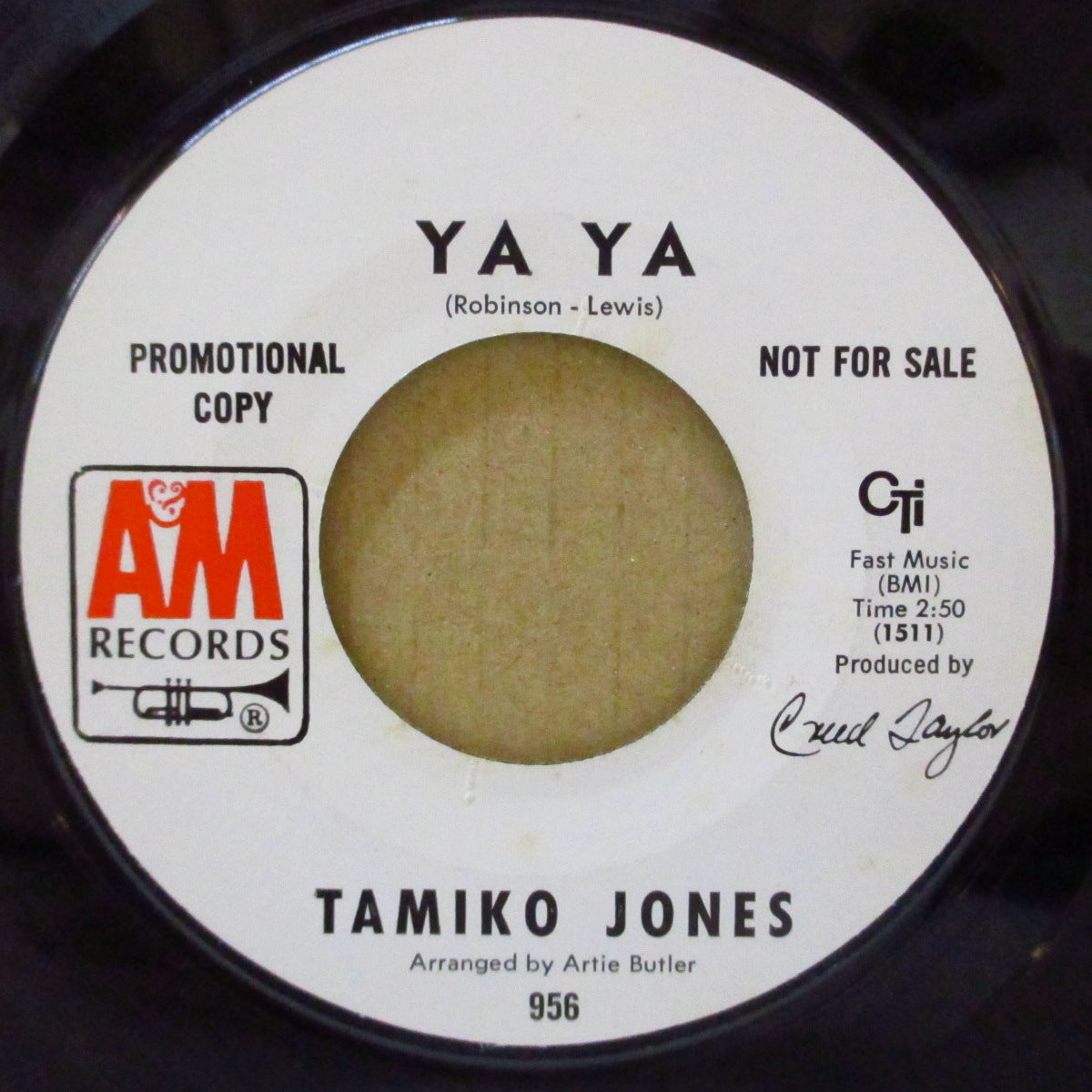 TAMIKO JONES (タミコ・ジョーンズ) - Ya Ya / Goodnight My Love (US '68 プロモ・白ラベ 7インチ)ファンキー・ジャジー・ノーザン・カヴァ!