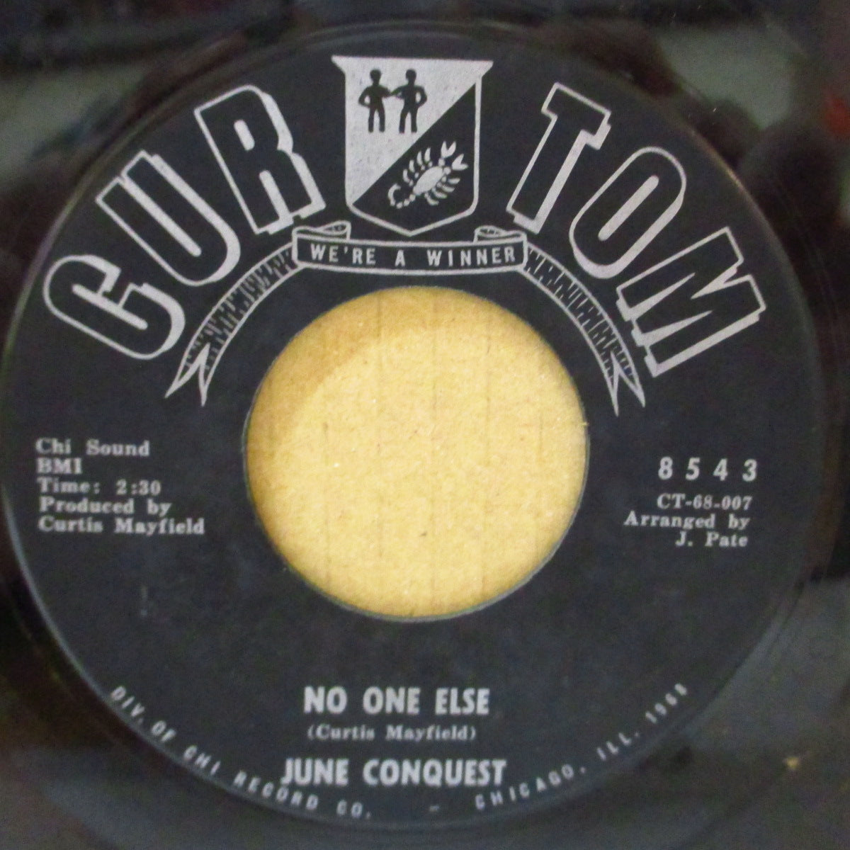 JUNE CONQUEST (ジューン・コンクエスト) - What's This I See / No One Else (US '68年オリジナル「VINYL盤」7インチ)カーティス・メイフィールド主宰社からの美メロ・ノーザン!
