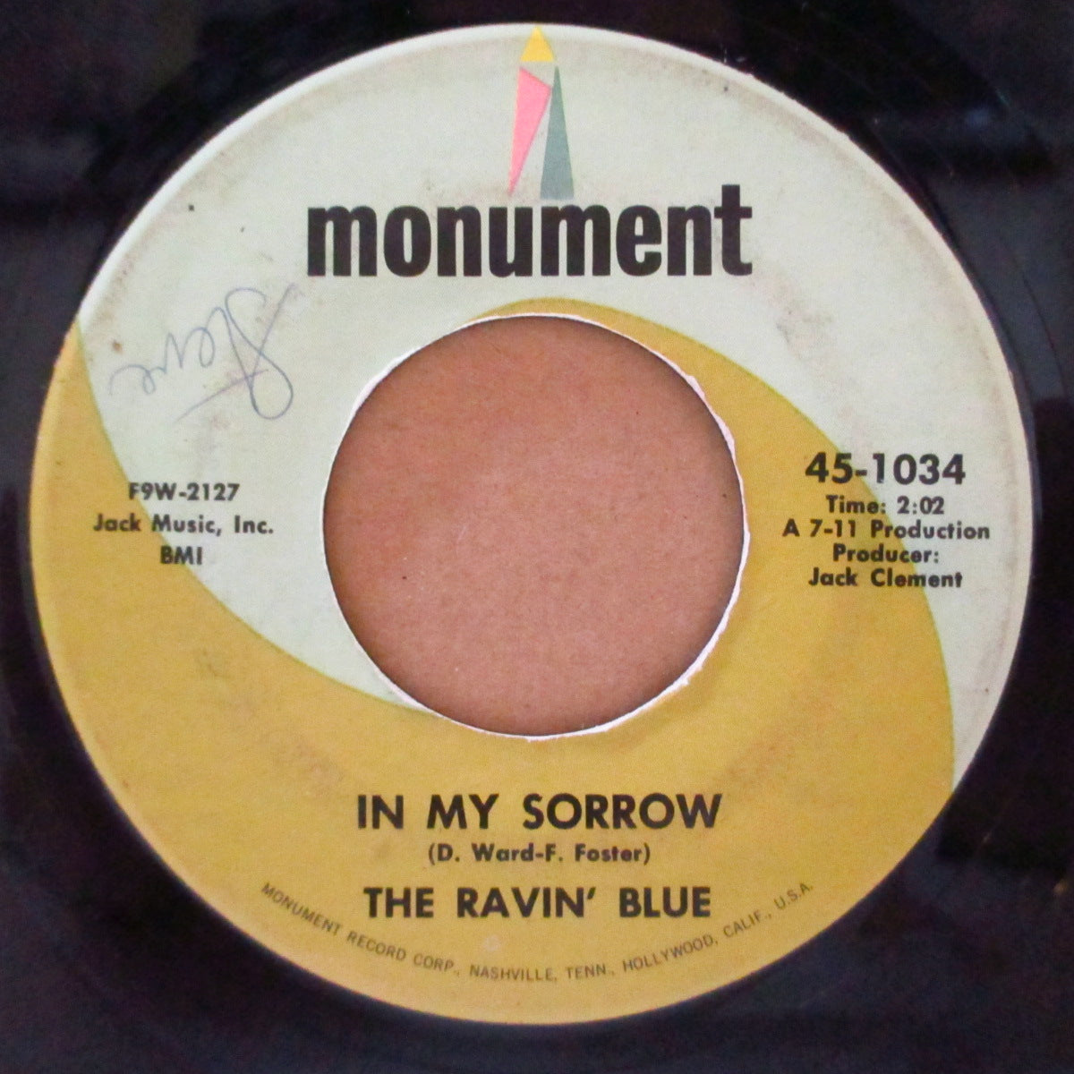 RAVIN' BLUE, THE (ザ・レイヴィン・ブルー) - Colors / In My Sorrow (US '67 オリジナル7インチ)The WHO の初期影響下の美メロ・MODガレージ!