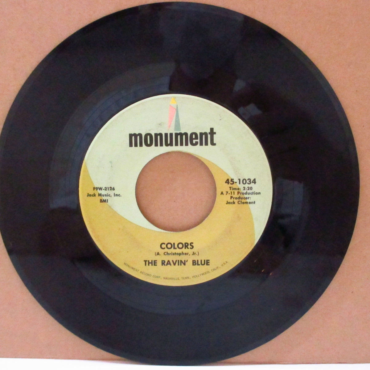 RAVIN' BLUE, THE (ザ・レイヴィン・ブルー) - Colors / In My Sorrow (US '67 オリジナル7インチ)The WHO の初期影響下の美メロ・MODガレージ!