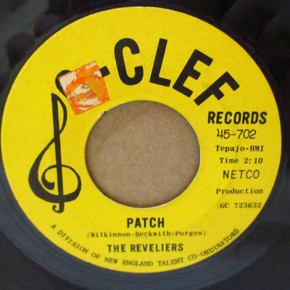 REVELIERS, THE (ザ・リヴェリアーズ) - Hanging Five / Patch (US '63 オリジナル7インチ/G-Clef 45-702)いかついRAWロッキン・ガレージ・サーフ・ギター・インスト!