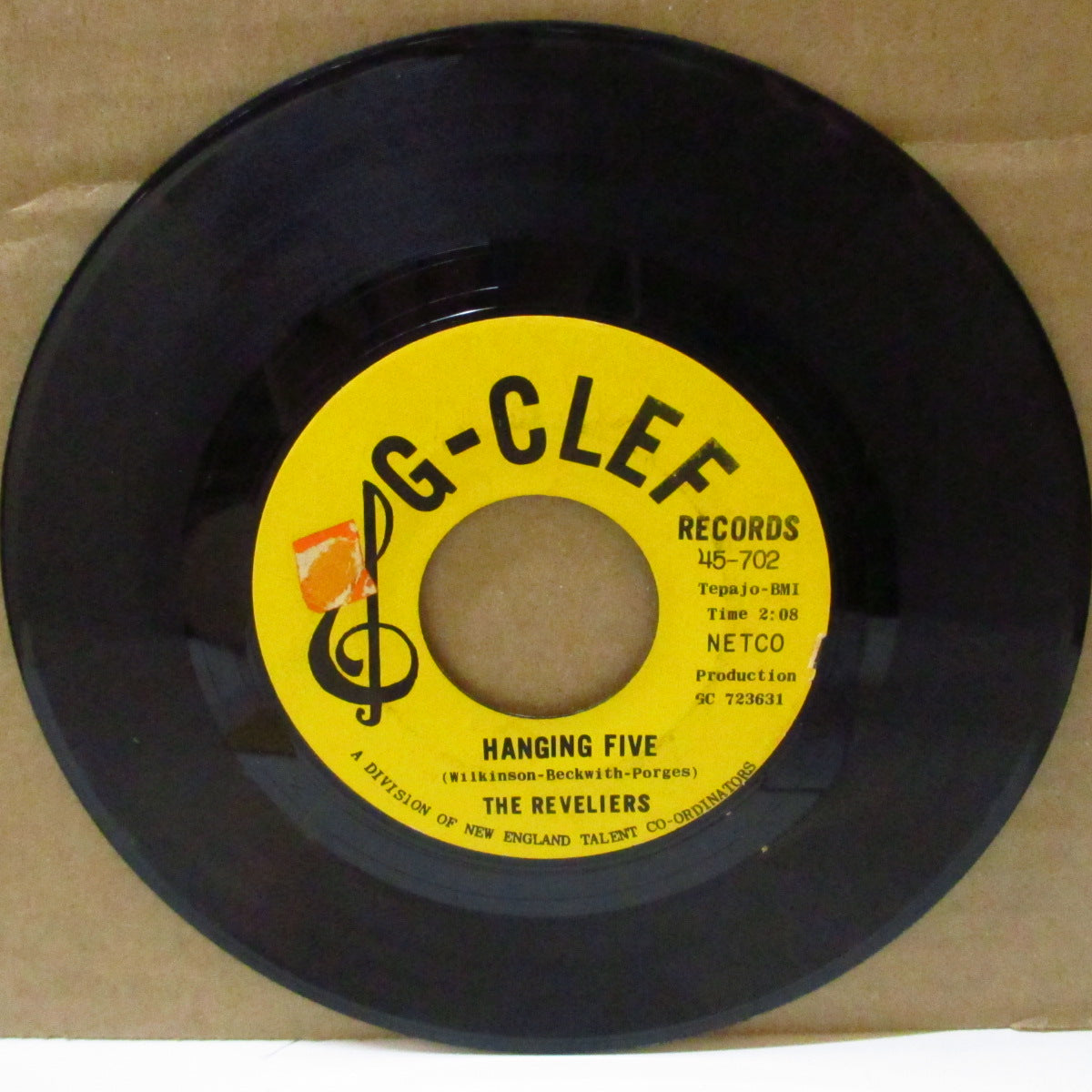 REVELIERS, THE (ザ・リヴェリアーズ) - Hanging Five / Patch (US '63 オリジナル7インチ/G-Clef 45-702)いかついRAWロッキン・ガレージ・サーフ・ギター・インスト!
