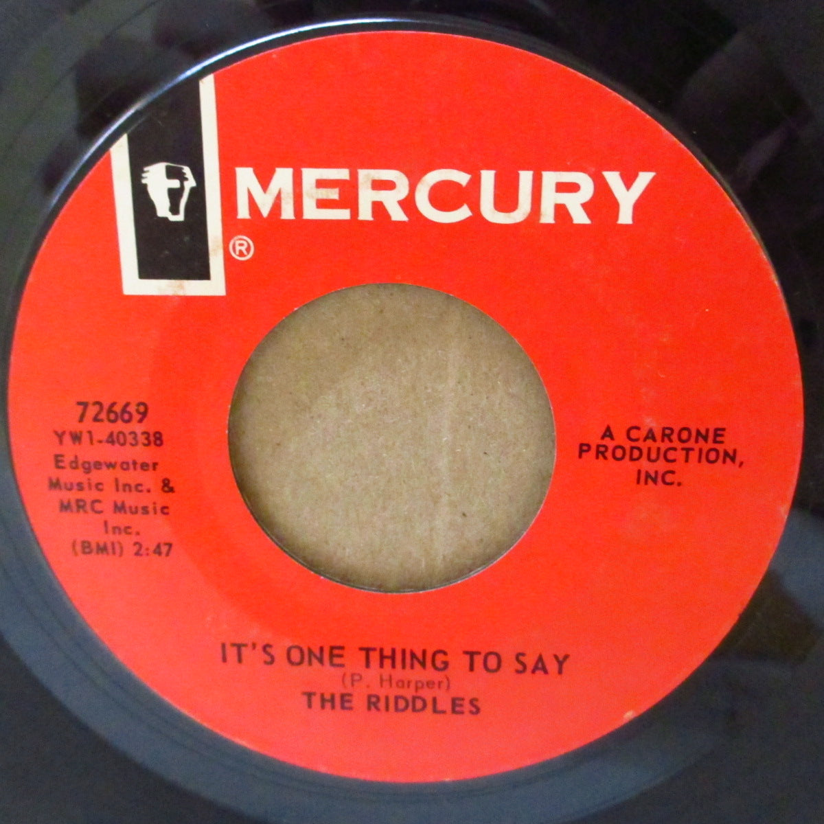 RIDDLES, THE (ザ・リドルズ) - Sweets For My Sweet (US '67 マーキュリー社再発7インチ)サーチャーズ名曲の清涼ガレージカバー & 哀愁マイナーコード・ポップ・ビート