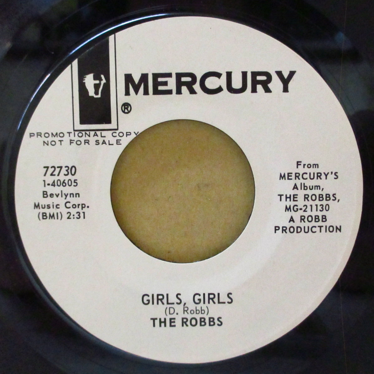 ROBBS, THE (ザ・ロブス) - Volets Of Dawn / Girls, Girls (US '67 プロモ・白ラベ7インチ)清涼コーラス美メロ・ソフトロック!