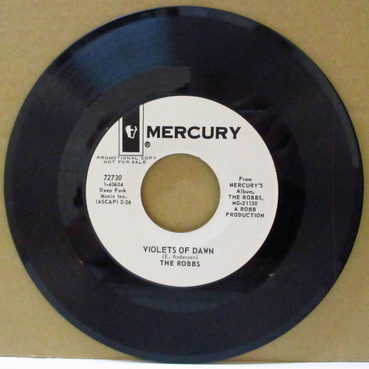 ROBBS, THE (ザ・ロブス) - Volets Of Dawn / Girls, Girls (US '67 プロモ・白ラベ7インチ)清涼コーラス美メロ・ソフトロック!