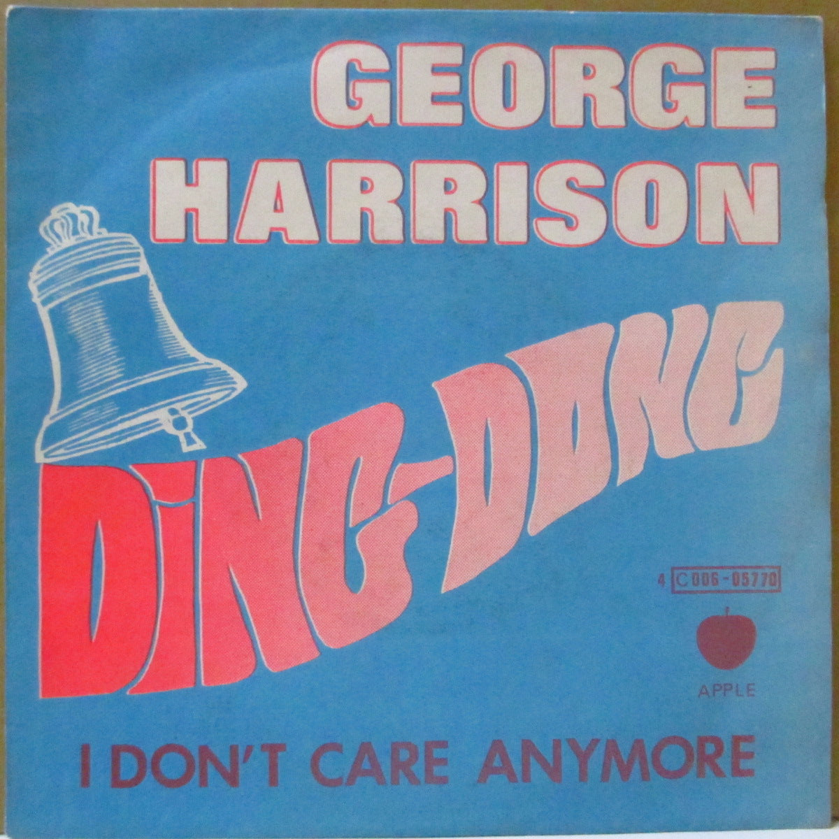 GEORGE HARRISON (ジョージ・ハリスン) - Ding Dong (ベルギー '74 オリジナル 「ラージホールセンター」 7インチ+ベルギー独自ジャケ)
