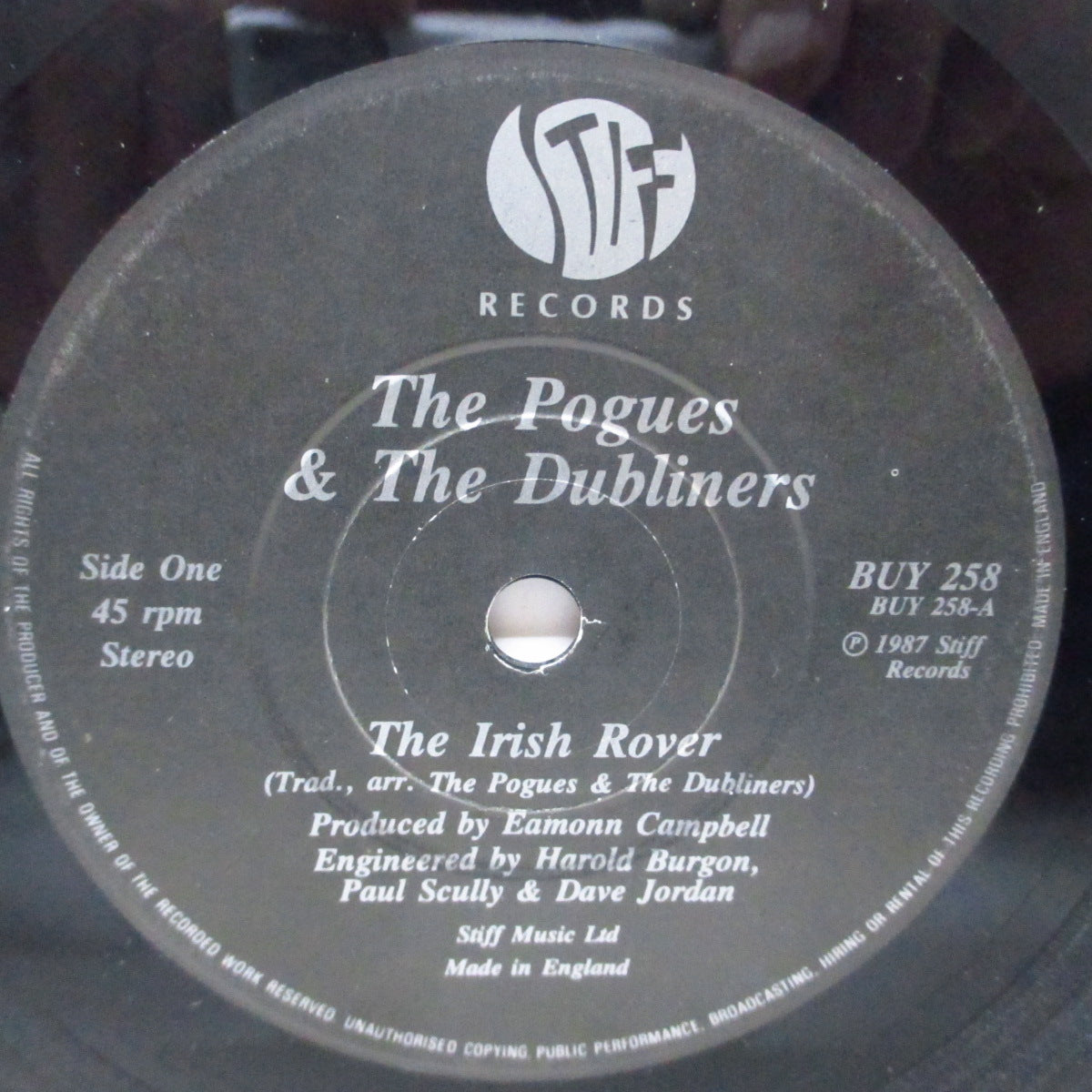 POGUES, THE & THE DUBLINERS (ザ ・ポーグス) - The Irish Rover (UK オリジナル 7"/光沢固紙折り返ジャケ) アルバム未収録の人気アイリッシュトラッド !