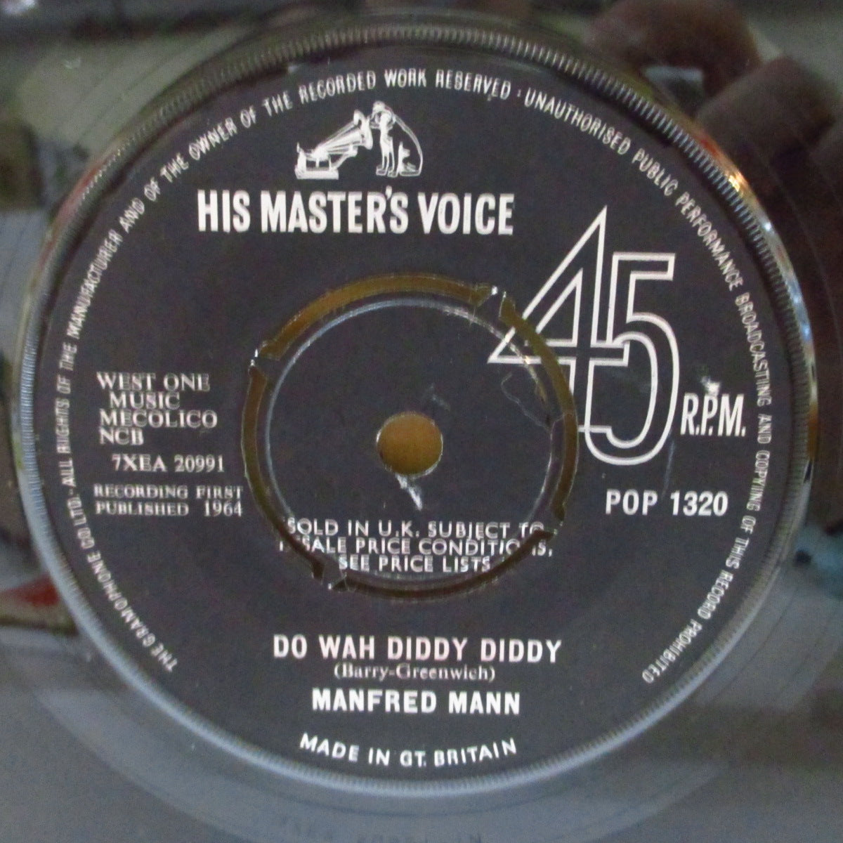 MANFRED MANN (マンフレッド・マン) - Do Wah Diddy Diddy (UK '64 オリジナル「ラウンドセンター」 7インチ+カンパニースリーブ)