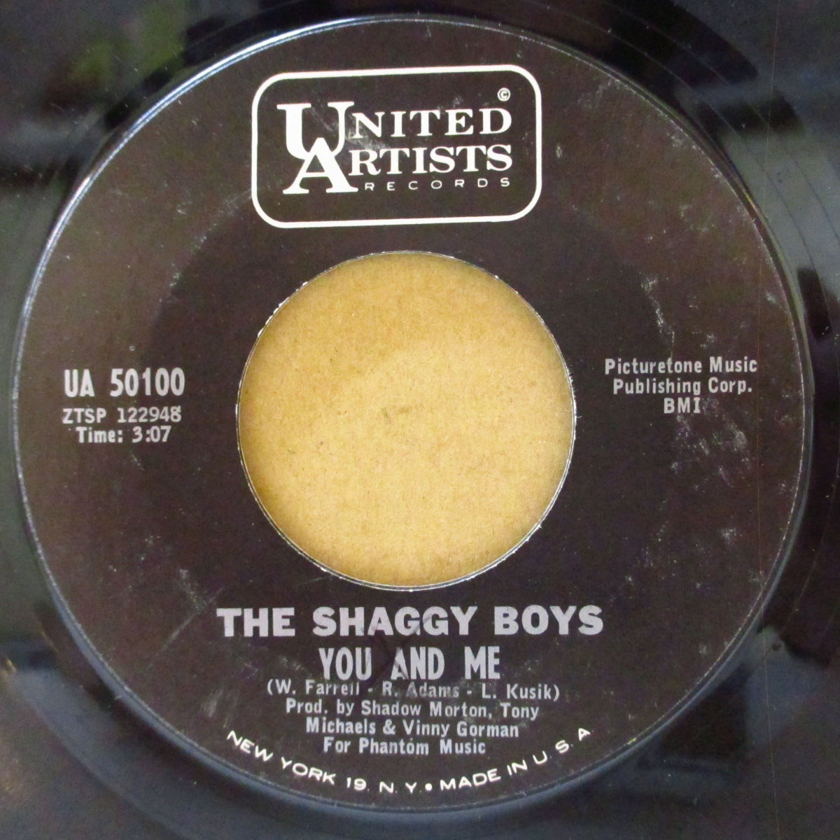 SHAGGY BOYS, THE (ザ・シャギー・ボーイズ) - You And Me (US '66 オリジナル 7インチ)ファルセット・リードVo.のスロウ・ソフト・ノーザン・ポップ!