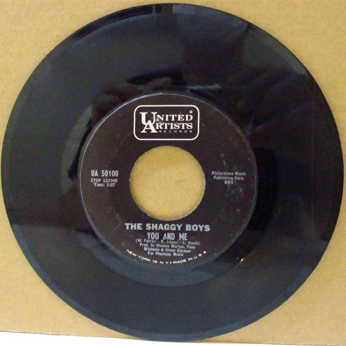 SHAGGY BOYS, THE (ザ・シャギー・ボーイズ) - You And Me (US '66 オリジナル 7インチ)ファルセット・リードVo.のスロウ・ソフト・ノーザン・ポップ!