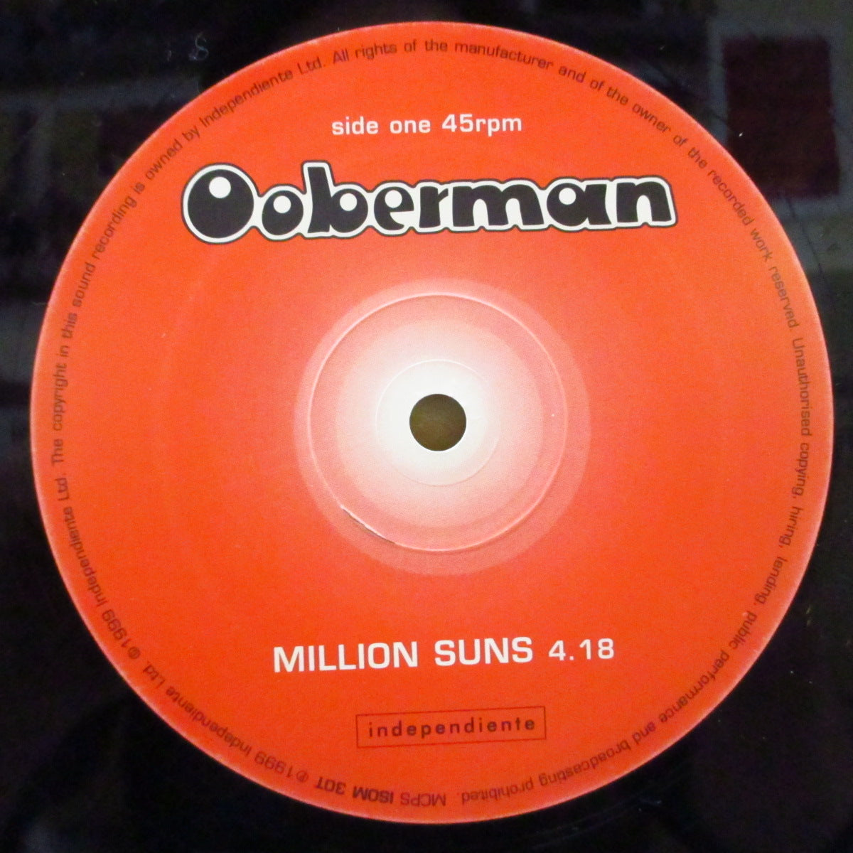 OOBERMAN (オーベルマン) - Million Suns (UK オリジナル 12インチ) '99年シングル