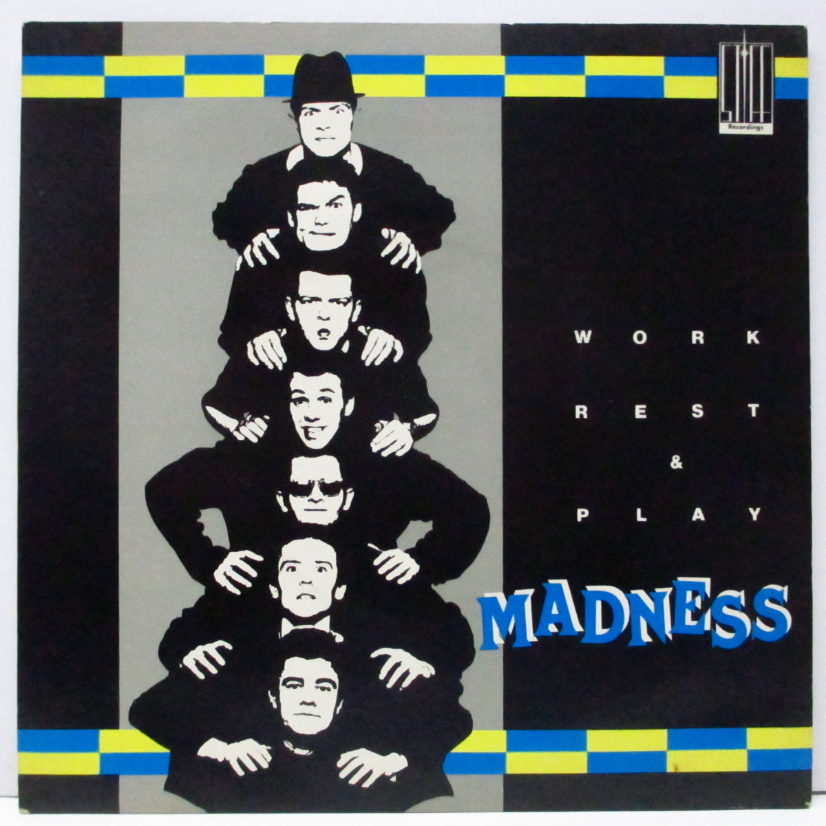 MADNESS (マッドネス) - Work Rest & Play (UK オリジナル「フラットセンター」4曲入り7"/光沢固紙折り返しジャケ)「青」ロゴ Ver.