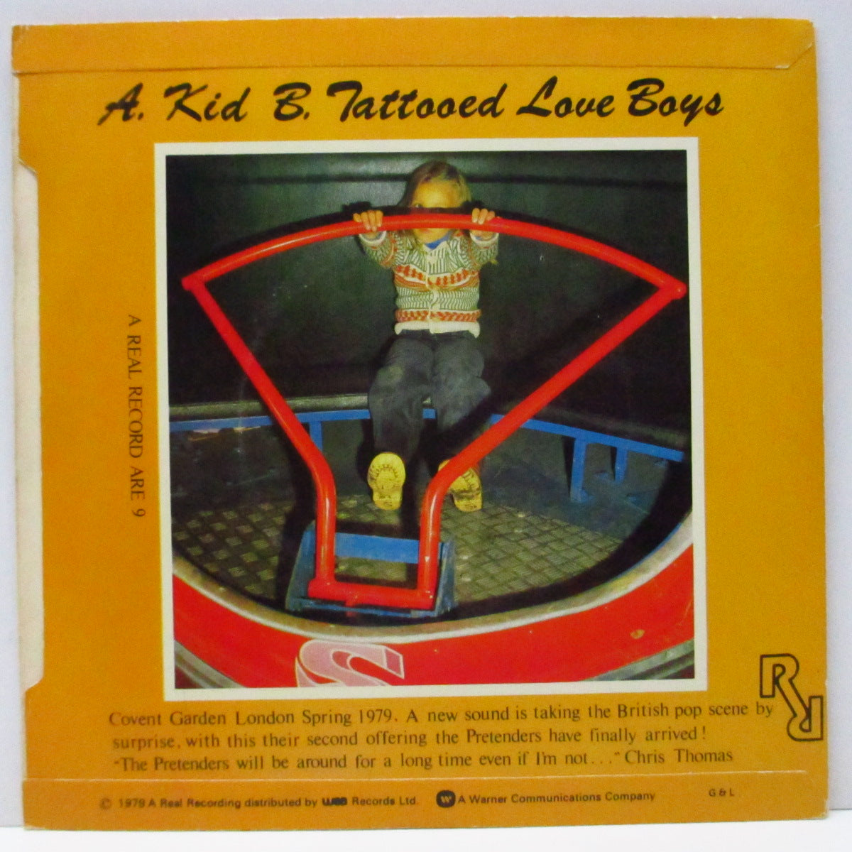 PRETENDERS (プリテンダーズ) - Kid / Tattoed Love Boys (UK オリジナル「ビッグホールセンター」7"/光沢固紙折り返しジャケ)