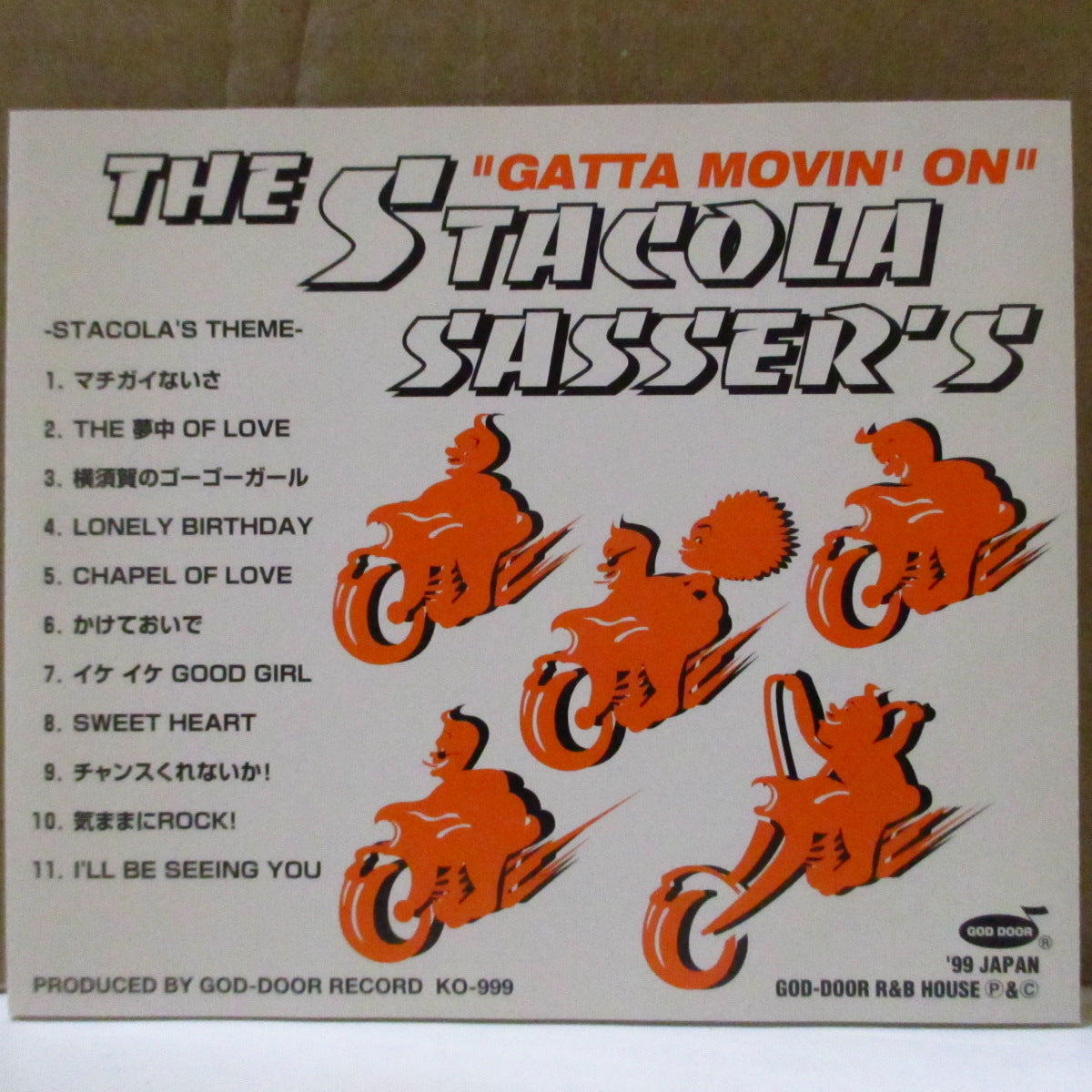 STACOLA SASSER'S (スタコラ・サッサーズ) - Gatta Movin' On (Japan オリジナル CD+帯, インサート) '99年4thアルバム