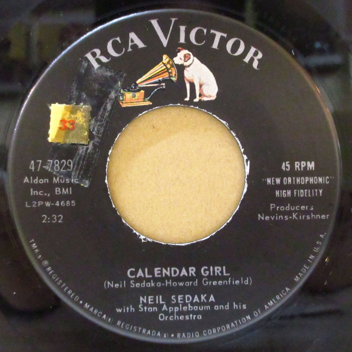 NEIL SEDAKA (ニール・セダカ) - Calendar Girl (US ジャケ付きオリジナル 7インチ) ティーンポップ大名曲