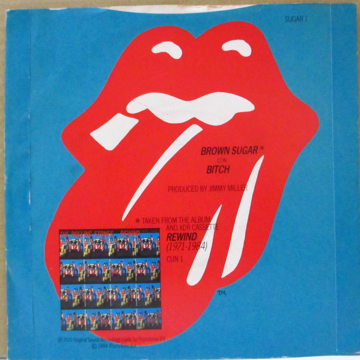 ROLLING STONES (ローリング・ストーンズ) - Brown Sugar (UK '84 再発「ラウンドセンター」 7インチ+別デザイン・マットソフト紙ジャケ)