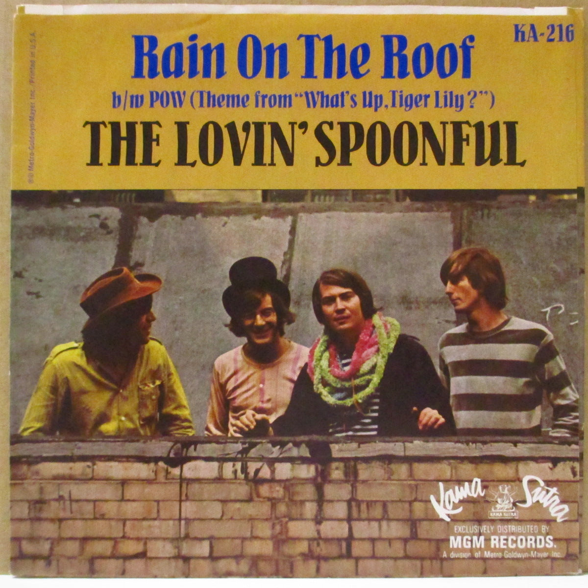 LOVIN' SPOONFUL (ラヴィン・スプーンフル) - Rain On The Roof / Pow (US '66 オリジナル・ジャケ付 7インチ)全米10位美メロ・スロウ・フォーキーポップ名曲!