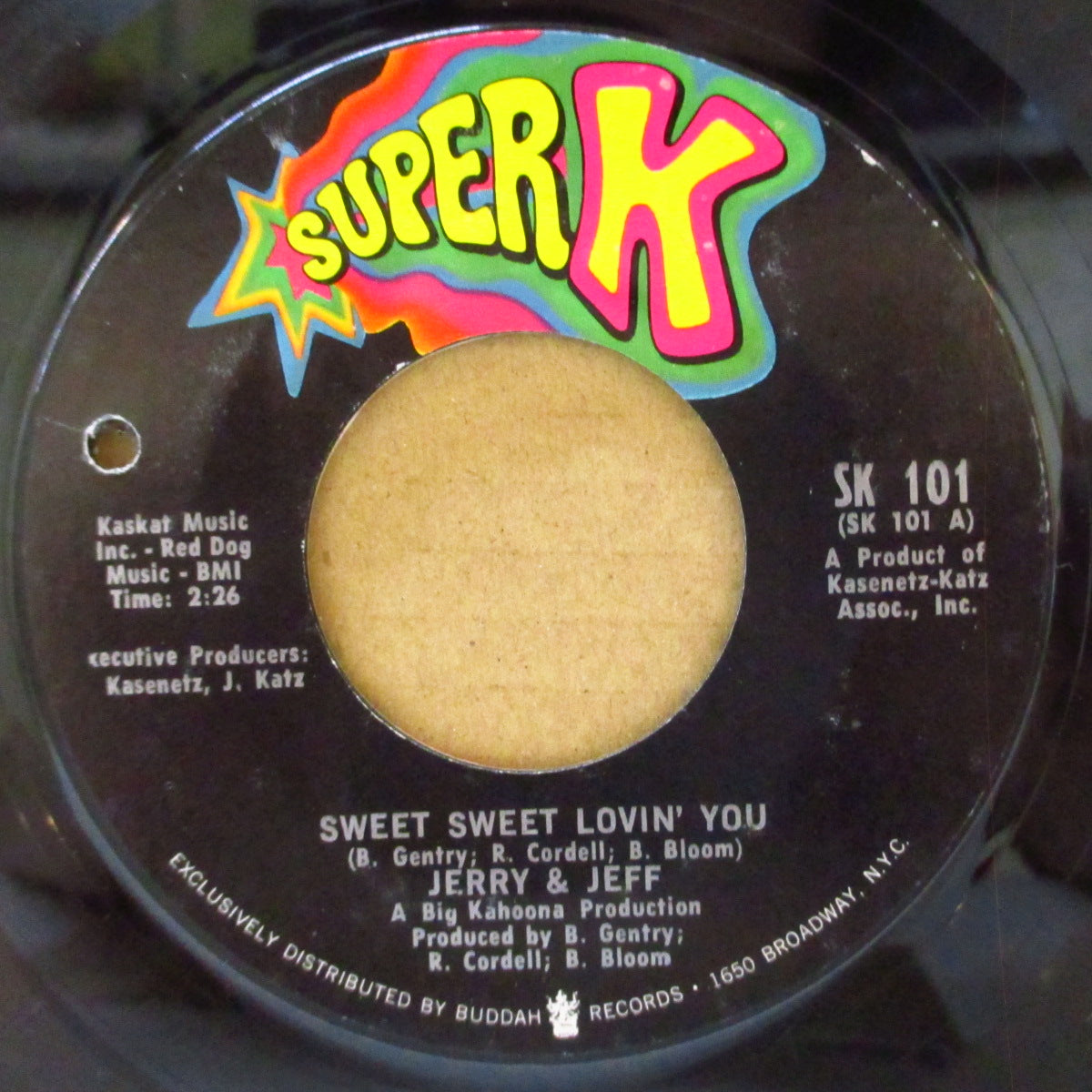 JERRY & JEFF (ジェリー&ジェフ = カセネッツ・カッツの覆面ユニット) - Sweet Sweet Lovin' You (US '68 オリジナル 7インチ)美メロ・バブルガム・ノーザン!