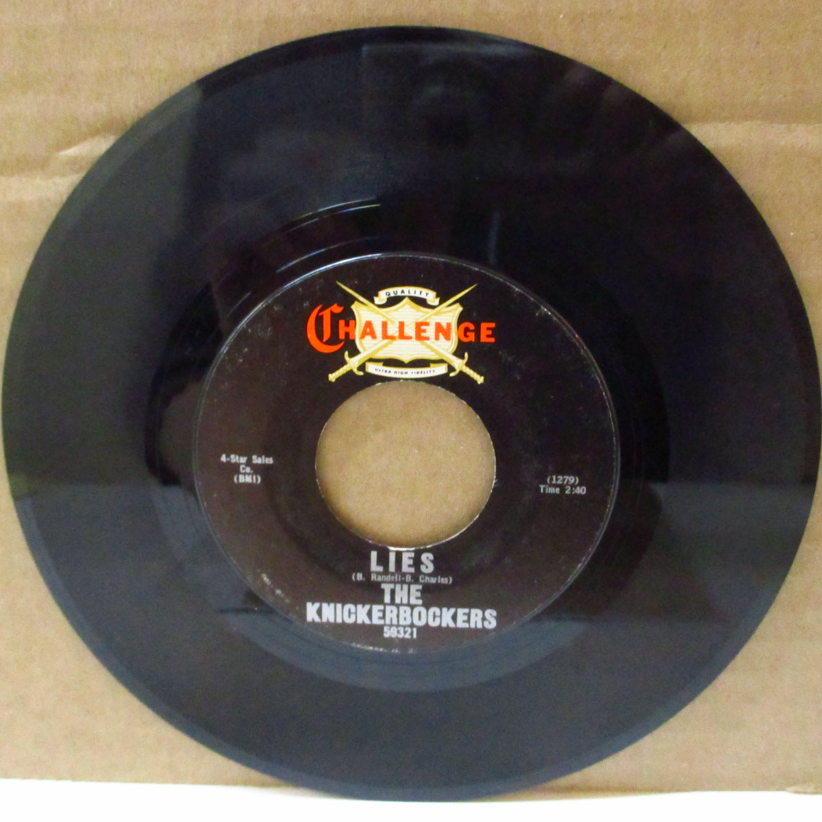 KNICKERBOCKERS (ザ・ニッカーボッカーズ) - Lies (US '65 オリジナル 7インチ)ガレージ・ビート・クラシック!