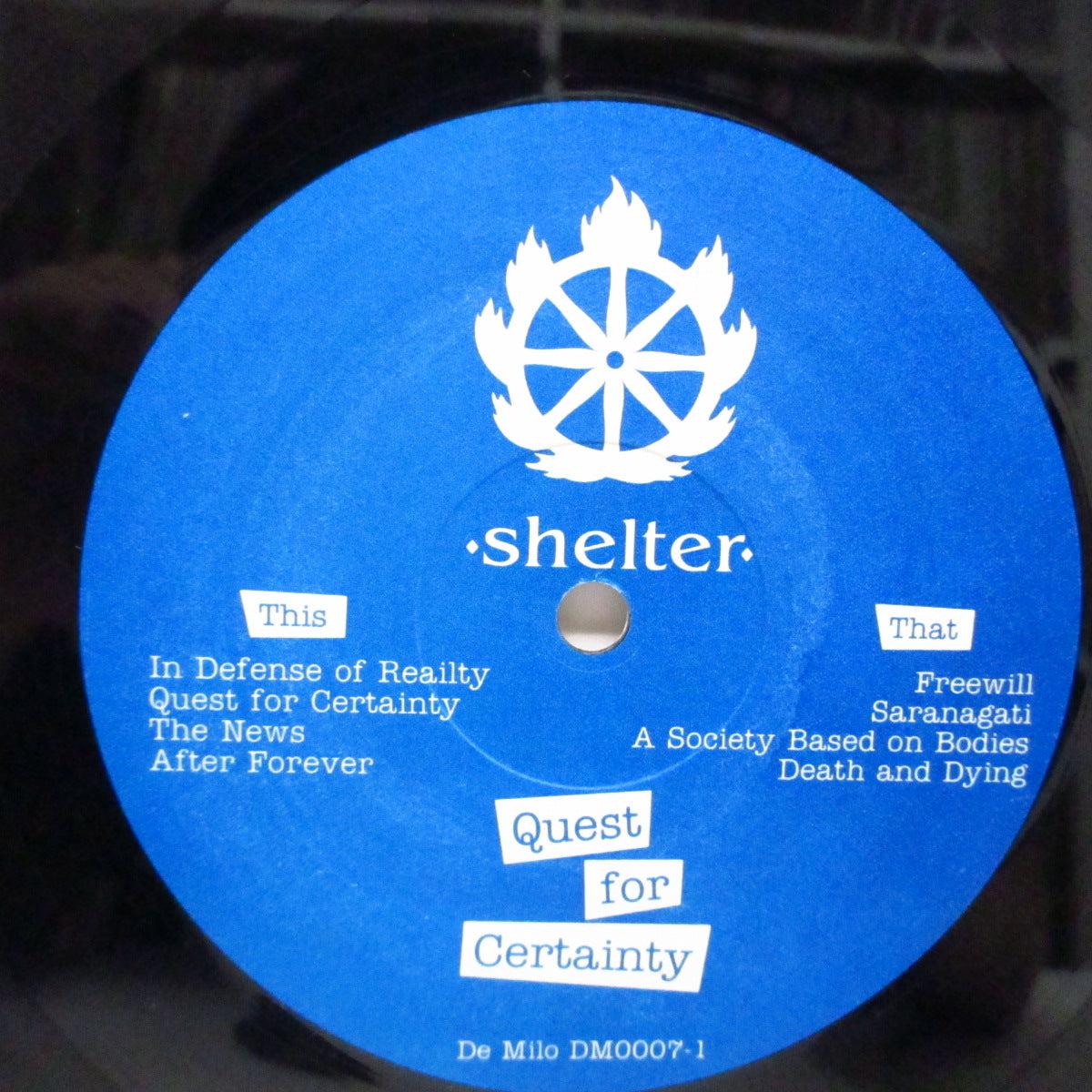 SHELTER (シェルター) - Quest For Certainty (US '92 オリジナル LP+インサート)初期コンピ!