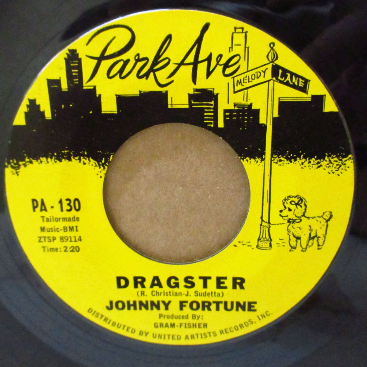 JOHNNY FORTUNE (ジョニー・フォーチューン) - Dragster (US '63 オリジナル7インチ)ホットロッド・ガレージ・ドラッギン・ギター・インスト!