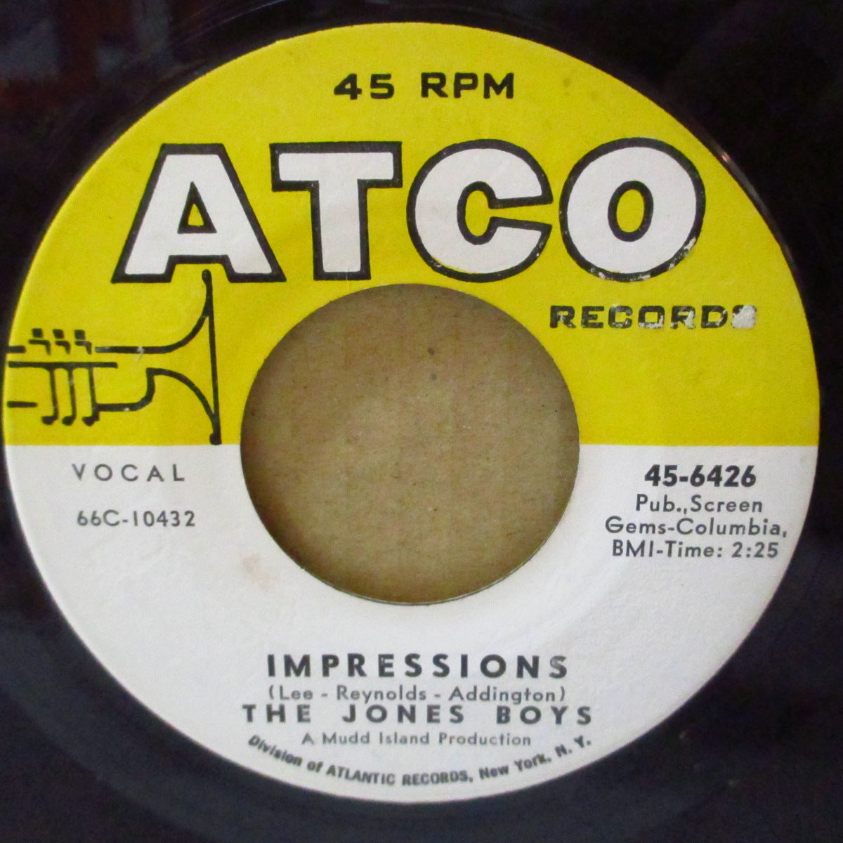 JONES BOYS, THE (ザ・ジョーンズ・ボーイズ) - Impressions (US '66 オリジナル 7インチ) 哀愁美メロ・サンシャイン・ノーザン・ポップス!
