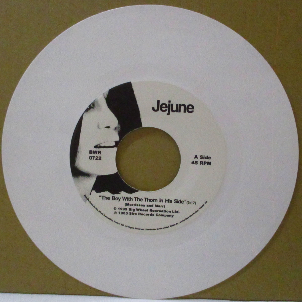 JEJUNE / LAZYCAIN (ジェジューン / レイジーケイン) - The Boy With The Thorn In His Side / Handsome Devil (US '99 限定スプリット「ホワイトヴァイナル」 7インチ+光沢固紙ジャケ)