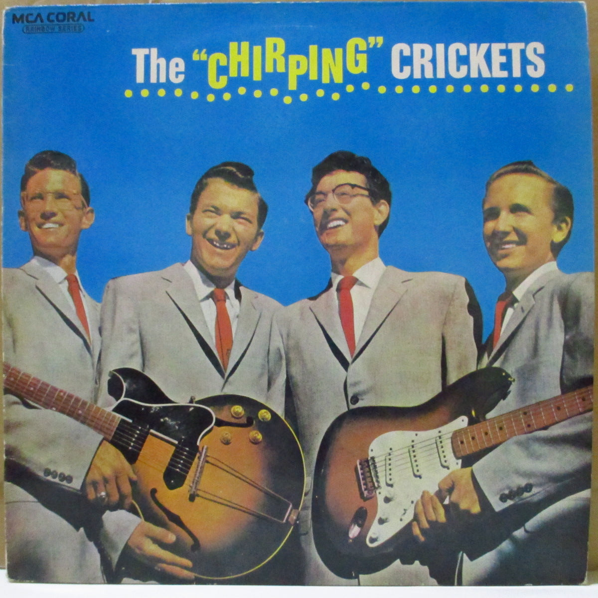 BUDDY HOLLY (THE CRICKETS) (バディ・ホリー & ザ・クリケッツ) - The Chirping Crickets (UK 80's 再発「モノラル」LP/バーコード・ジャケ)クリケッツ名義'57年デビュー・アルバム