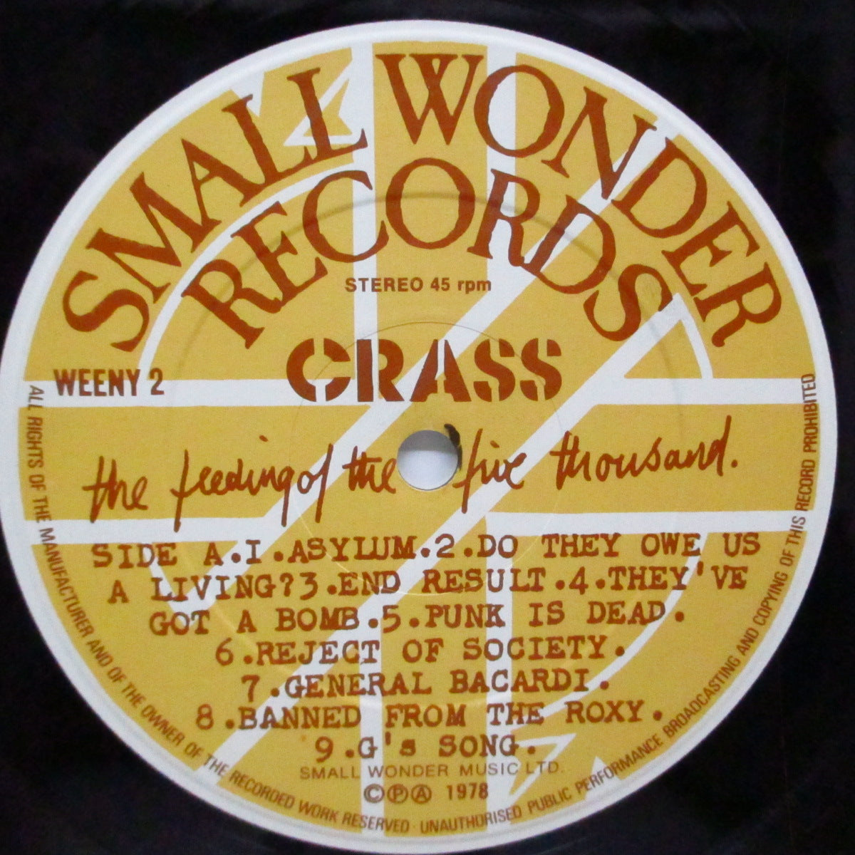 CRASS (クラス) - The Feeding Of The Five Thousand (UK 初回オリジナル 12"+無修正インサート)