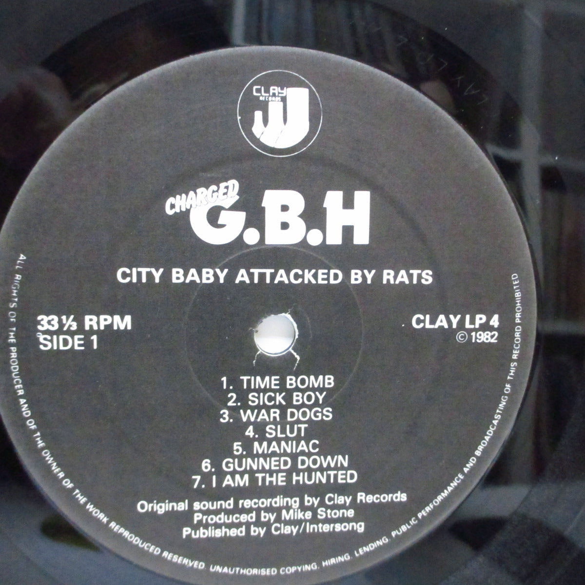 Charged G.B.H (チャージド G.B.H) - City Baby Attacked By Rats (UK オリジナル「白ロゴ / 黒ラベ」LP+インサート)'82年ファースト!