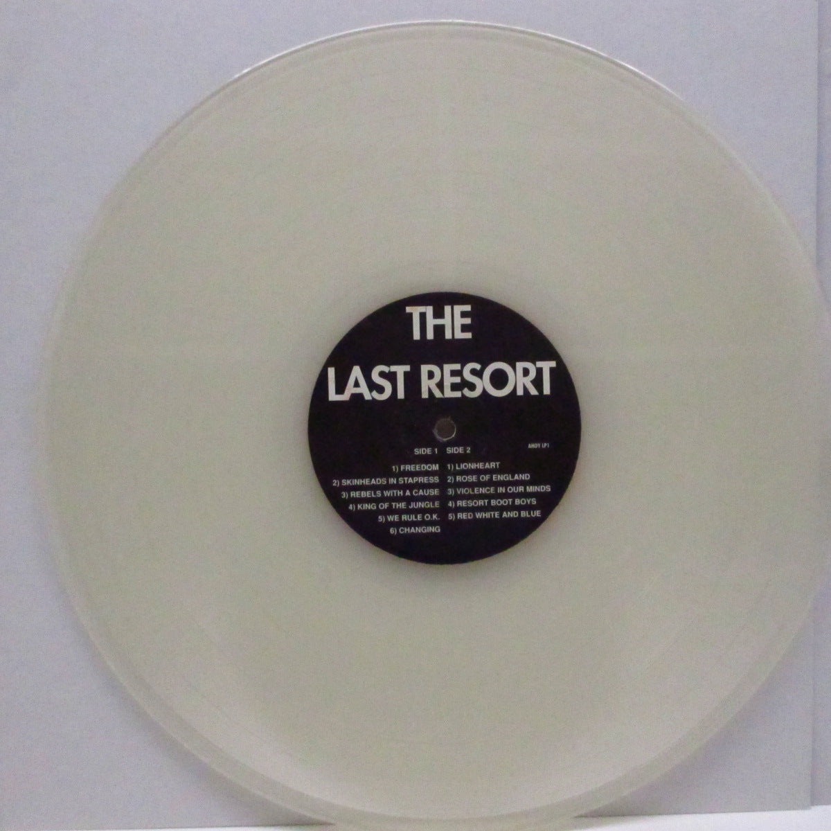 LAST RESORT, THE (ザ・ラスト・リゾート) - A Way Of Life Skinhead Anthems (UK '96 限定再発「クリアヴァイナル」LP+インサート/AHOY LP 001)