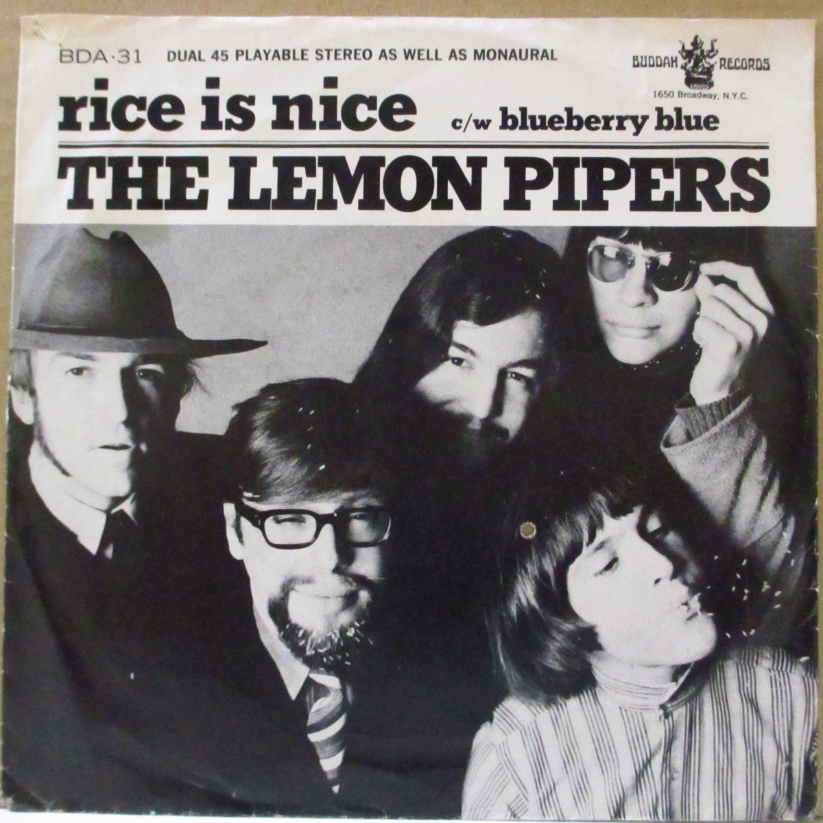 LEMON PIPERS, THE (ザ・レモン・パイパーズ) - Rice Is Nice (US '68 オリジナル・ジャケ付 7インチ)バブルガム・サイケ・ポップ名曲