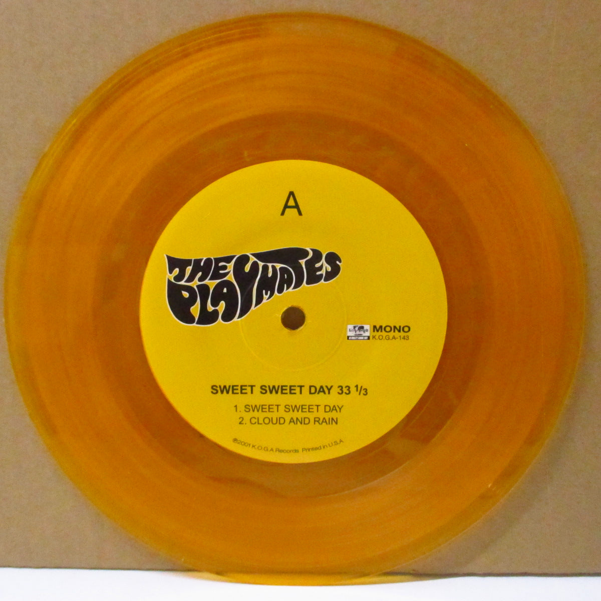 PLAYMATES, THE (ザ・プレイメイツ) - Sweet Sweet Day 33 1/3 (Japan '01 限定33回転4曲入りモノラル「クリアイエローヴァイナル」 7インチ+光沢固紙ジャケ)