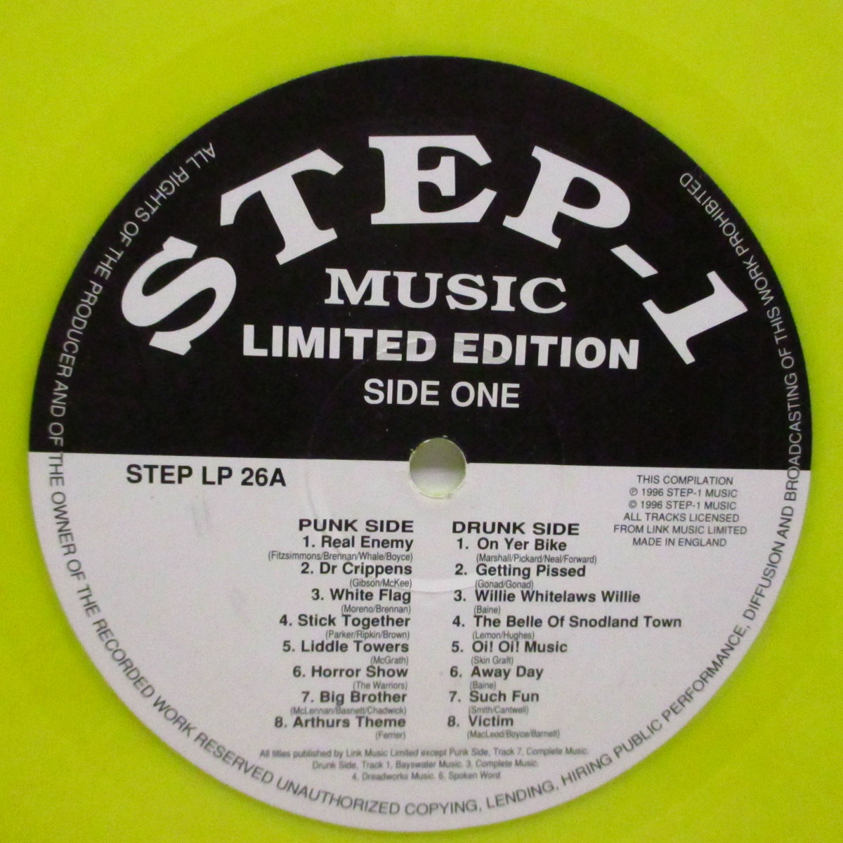 V.A. (80's UK Oi!コンピ!) - Oi! Oi! That's Yer Lot! (UK '96 限定再発「イエローヴァイナル」LP/STEP LP 26)