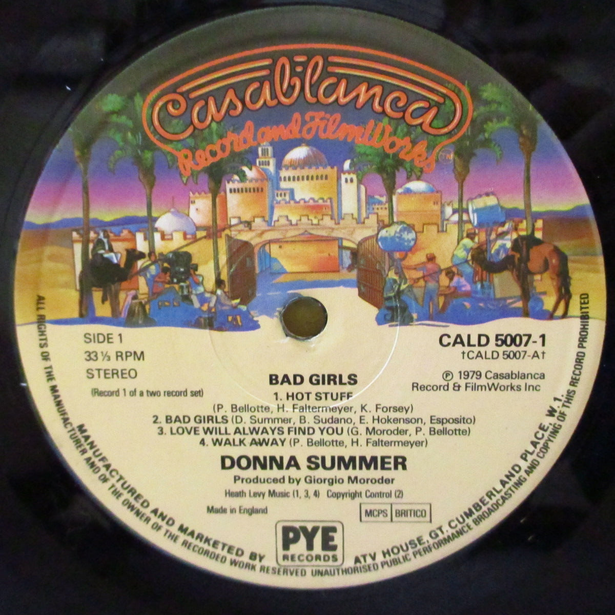 DONNA SUMMER (ドナ・サマー) - Bad Girls (UK '79 オリジナルTranco工場プレス「光に透かしたら赤盤」ステレオ LPx2枚組+インナー/見開きジャケ)近年稀な美品!