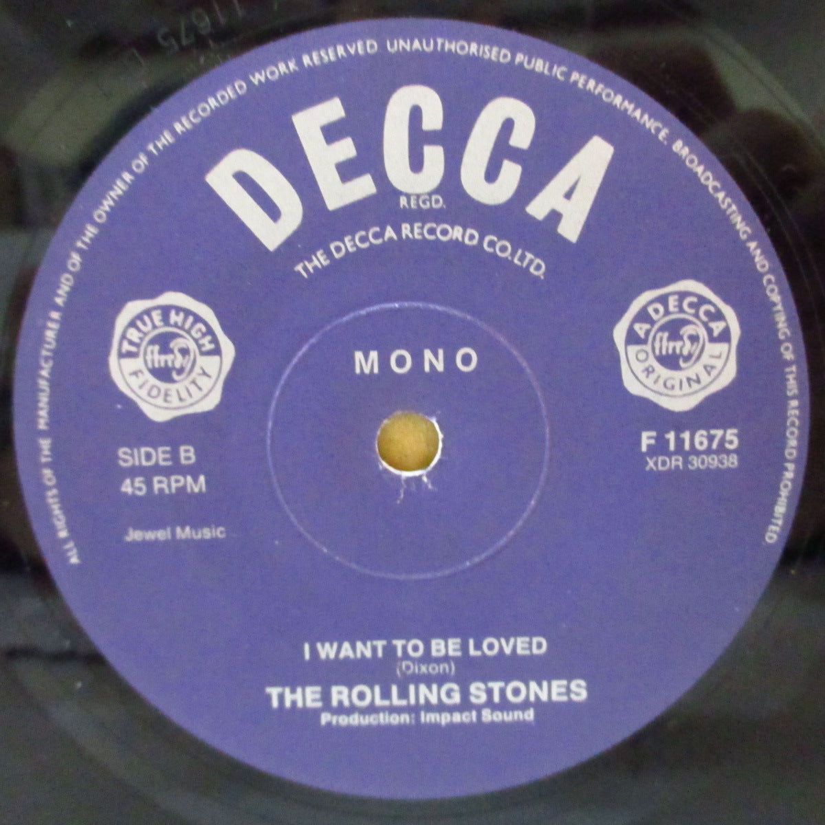 ROLLING STONES (ローリング・ストーンズ) - Come On (UK '82 再発「青紙ラベ・フラットセンター」モノラル 7インチ) '63年デビュー・シングル!