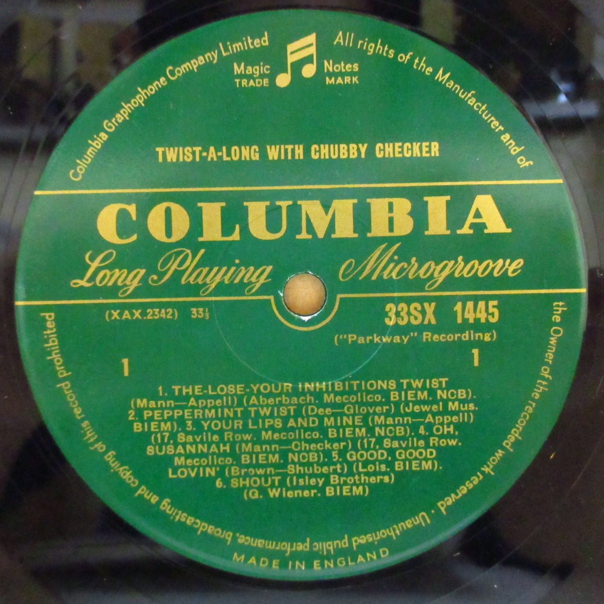 CHUBBY CHECKER (チャビー・チェッカー) - Twist-A-Long With Chubby Checker (UK '62 オリジナル・モノラル LP) 米「For Teen Twisters Only」ので英国とインドだけで発売された独自アルバム。