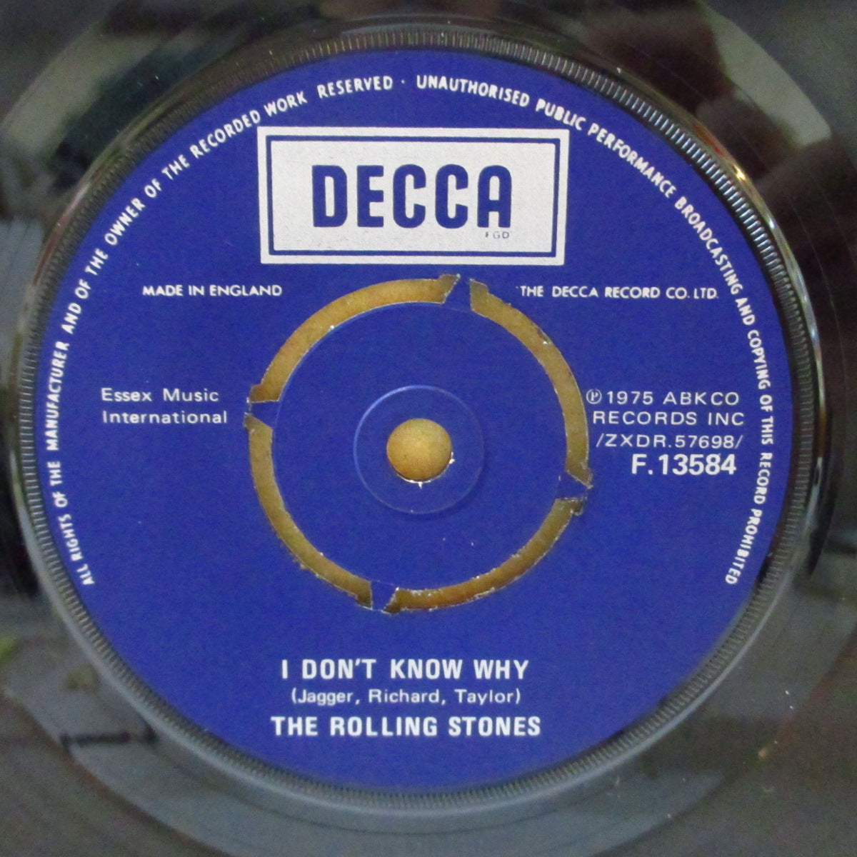ROLLING STONES (ローリング・ストーンズ) - I Don't Know Why (UK '75 オリジナル「A面初回作者名クレジット、ラウンドセンター」 7インチ+カンパニースリーブ)
