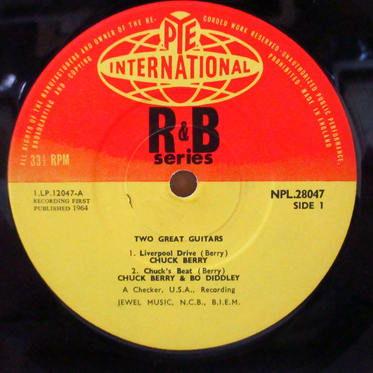 BO DIDDLEY / CHUCK BERRY (ボ・ディドリー / チャック・ベリー) - Two Great Guitars (UK '64 オリジナル・モノラル LP/表面コーティング折り返しジャケ)唯一共演アルバム。近年稀な美品