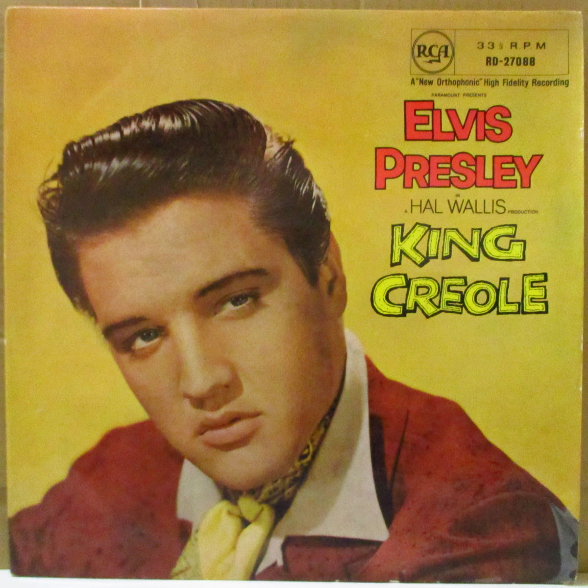 ELVIS PRESLEY (エルヴィス・プレスリー) - King Creole (UK オリジナル「RCA シルバー・スポット黒ラベ」モノラル LP/「Danny Finnell 誤表記」初回表面コーティング・ジャケ)