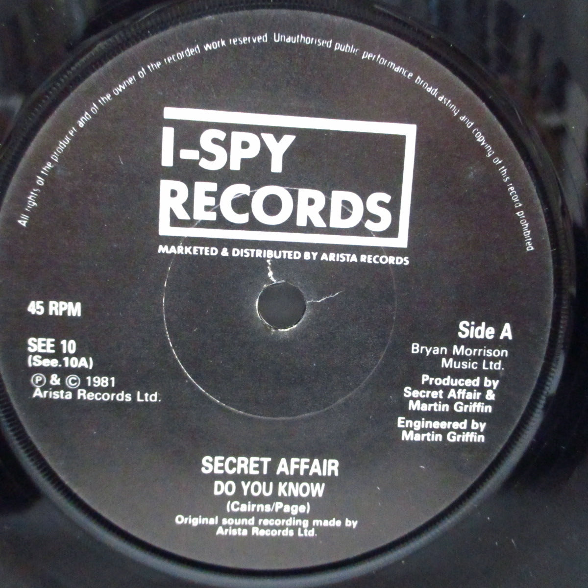SECRET AFFAIR (シークレット・アフェア) - Do You Know / Dance Master (UK オリジナル「紙ラベ」7"/カンパニースリーブ)