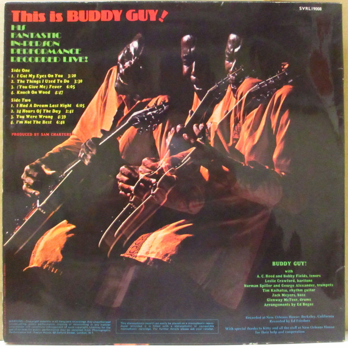 BUDDY GUY (バディ・ガイ) - This Is Buddy Guy ! (UK '68 オリジナル・ステレオ LP/両面コーティング・ジャケ) 68年初のライブアルバム。近年稀な奇跡の美品!