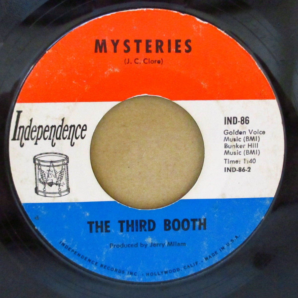 THIRD BOOTH, THE (ザ・サード・ブース) - I Need Love / Mysteries (US '68 Independence社再発7インチ)「ゼム/グロリア」の改作的アップテンポ・R&Bガレージ名曲!