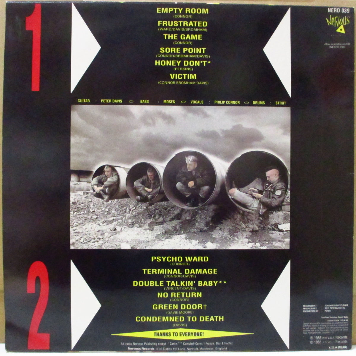 SKITZO (スキッツォ) - Terminal Damage (UK オリジナル LP)